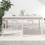 Voir la diapositive 3 : VIDAXL Table de jardin blanc 159,5x82,5x76 cm bois massif de pin