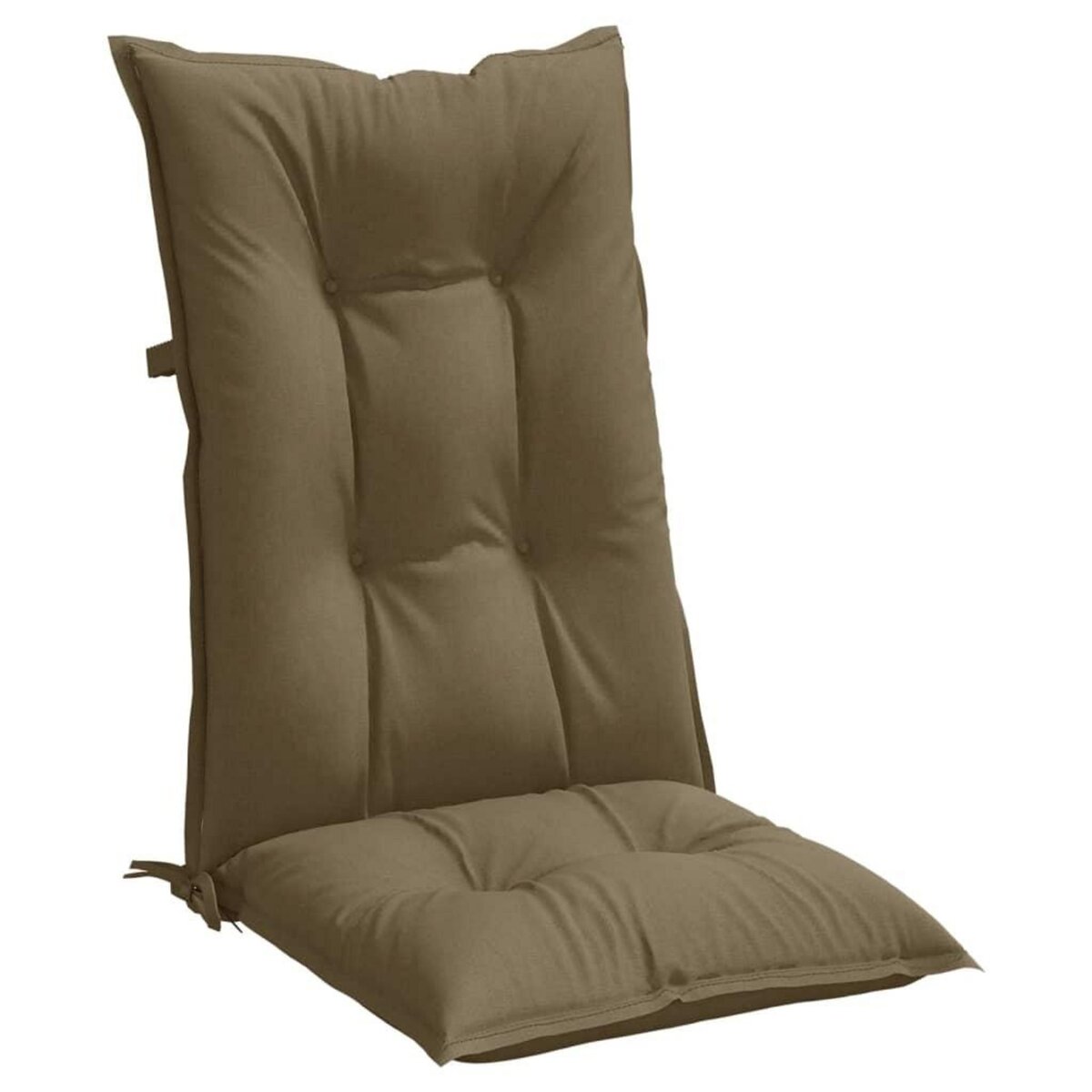 VIDAXL Coussins de chaise a dossier haut lot de 4 taupe melange tissu