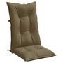 Voir la diapositive 5 : VIDAXL Coussins de chaise a dossier haut lot de 4 taupe melange tissu