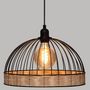 Voir la diapositive 3 : ATMOSPHERA Lampe Suspension Rotin & Métal  Suwa  35cm Noir