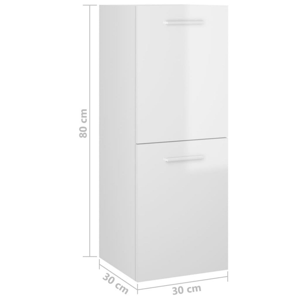 VIDAXL Ensemble de meubles de salle de bain Blanc brillant Agglomere