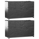VIDAXL Housses salon de jardin 2pcs 8œillets 125x55x75cm rectangulaire