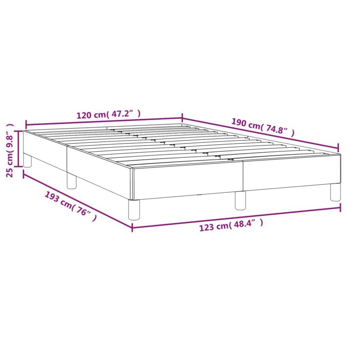 VIDAXL Cadre de lit sans matelas gris 120x190 cm similicuir