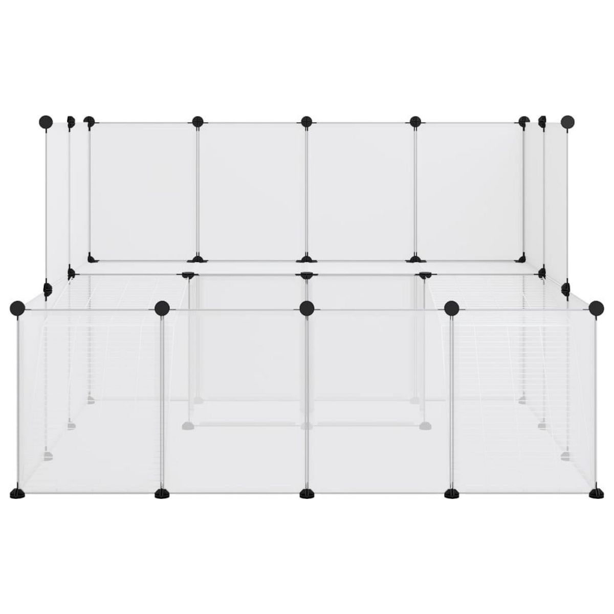 VIDAXL Cage pour petits animaux Transparent 143x107x93 cm PP et Acier