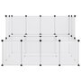 Voir la diapositive 3 : VIDAXL Cage pour petits animaux Transparent 143x107x93 cm PP et Acier
