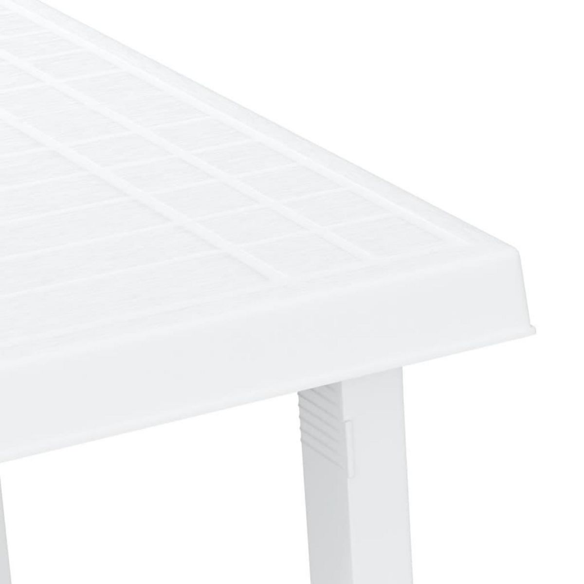 VIDAXL Table de camping blanc 79x56x64 cm PP aspect de bois