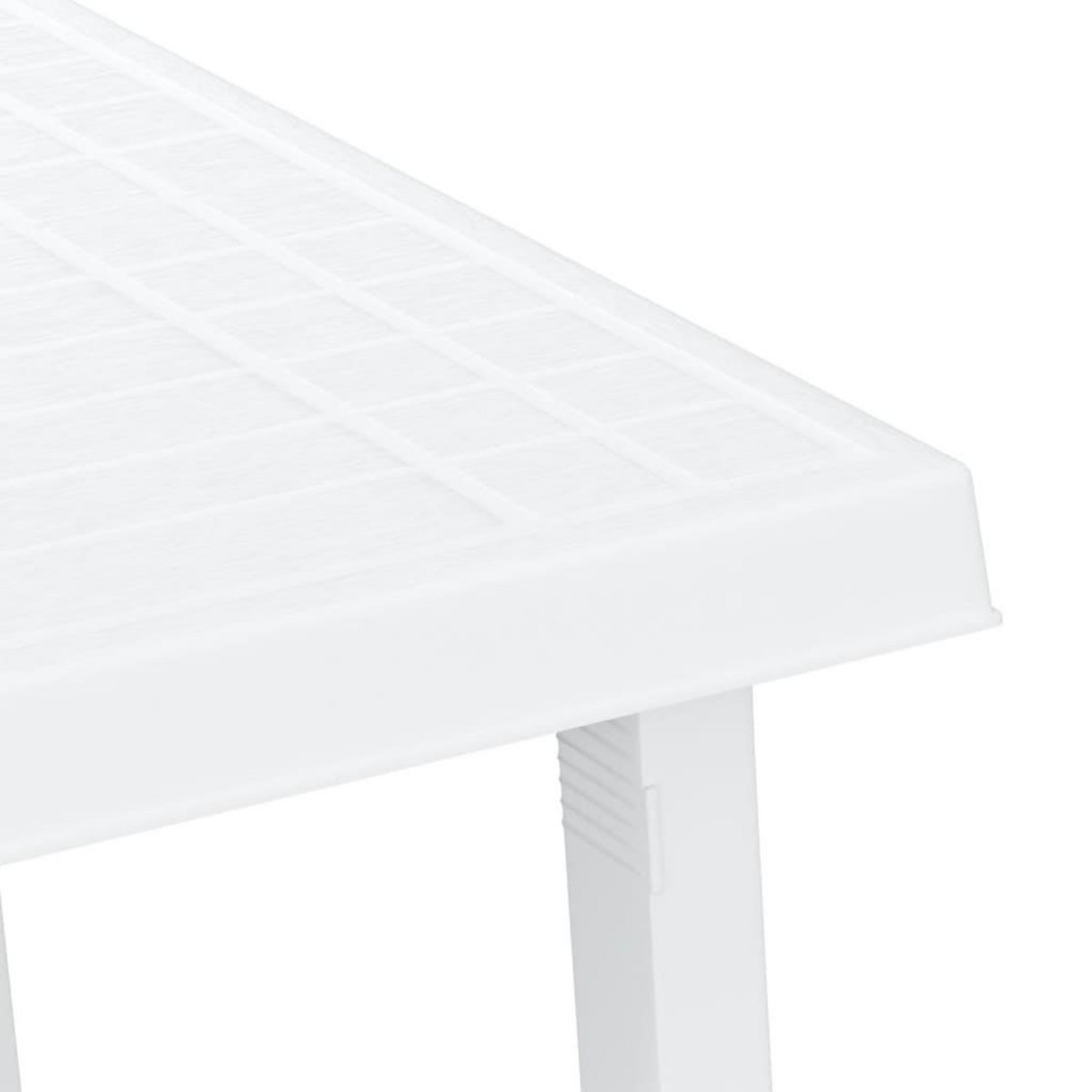 VIDAXL Table de camping blanc 79x56x64 cm PP aspect de bois