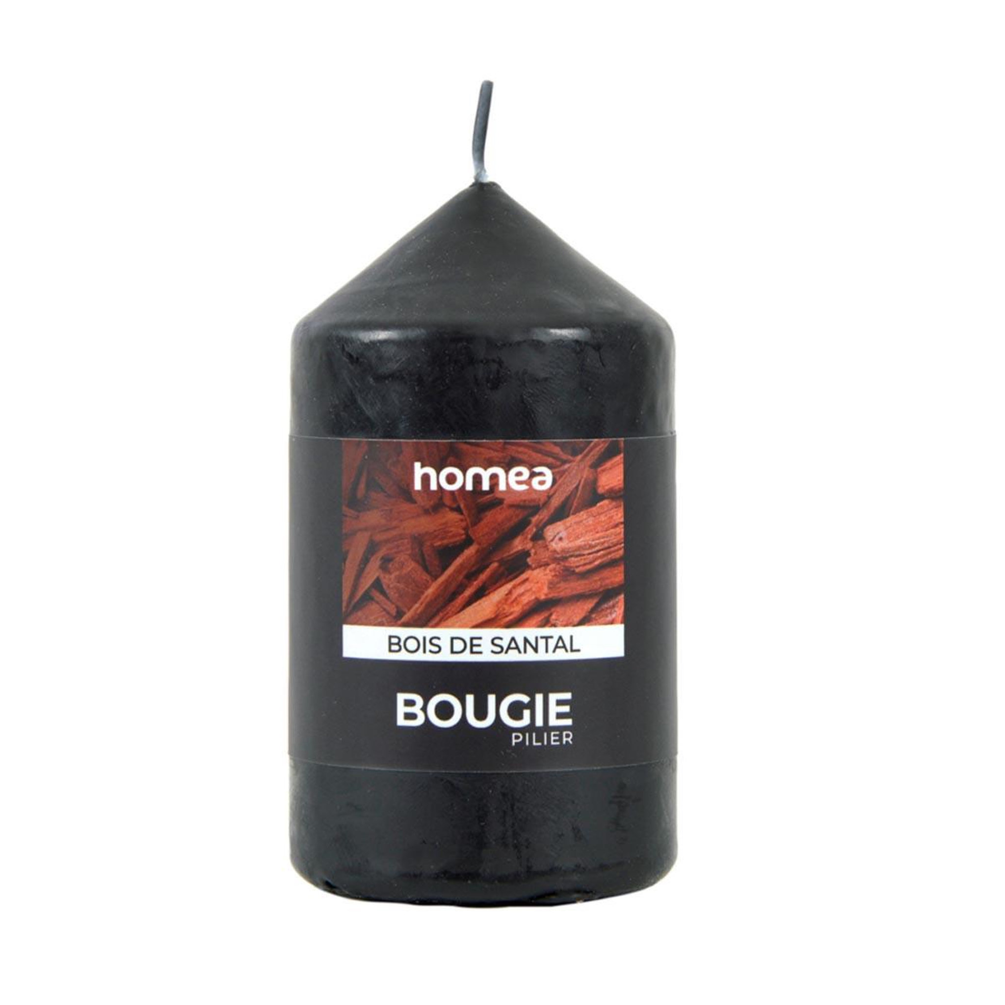 HOMEA Bougie pilier  essentiel ii  11cm bois de santal