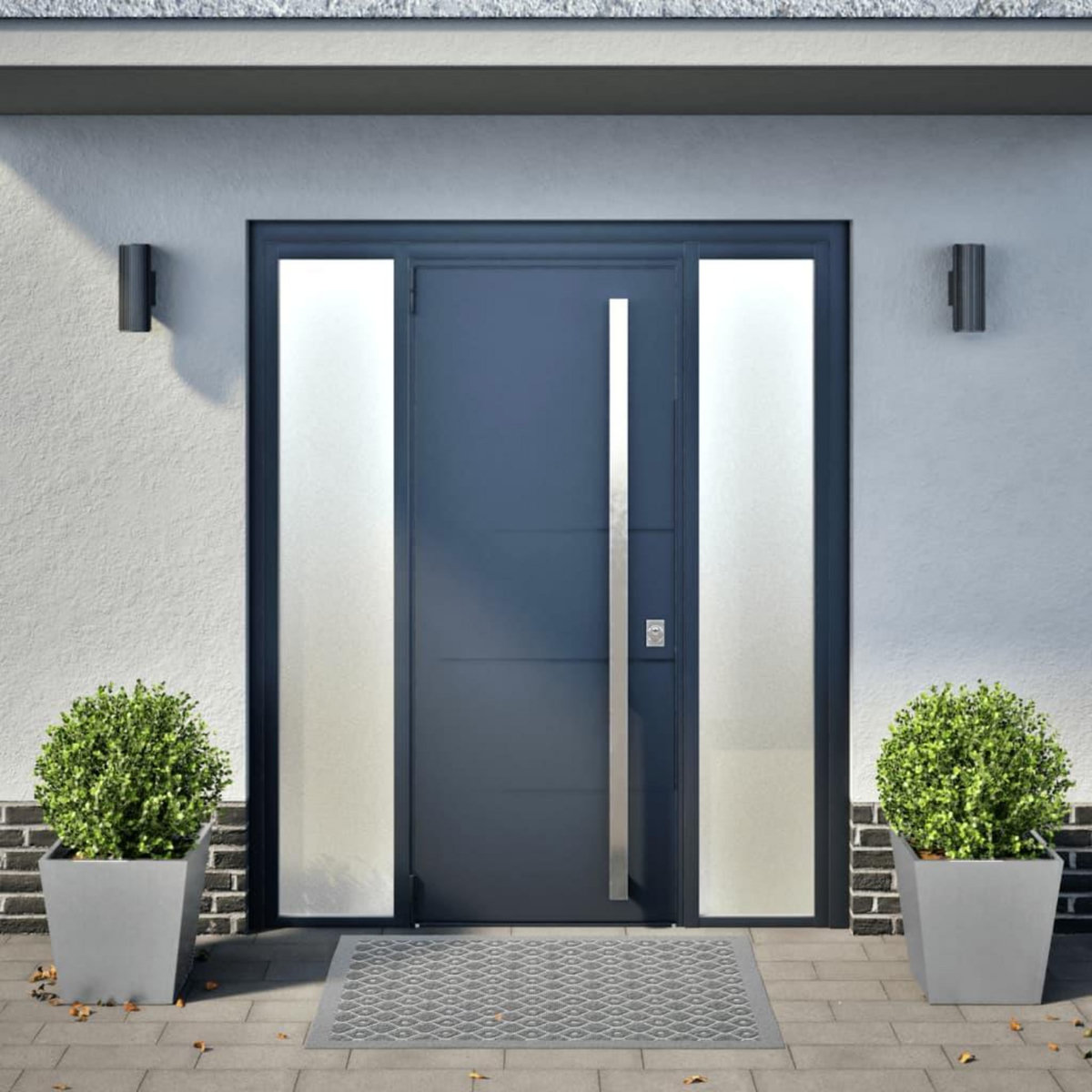 VIDAXL Jardinieres 2 pcs 40x40x40 cm acier galvanise