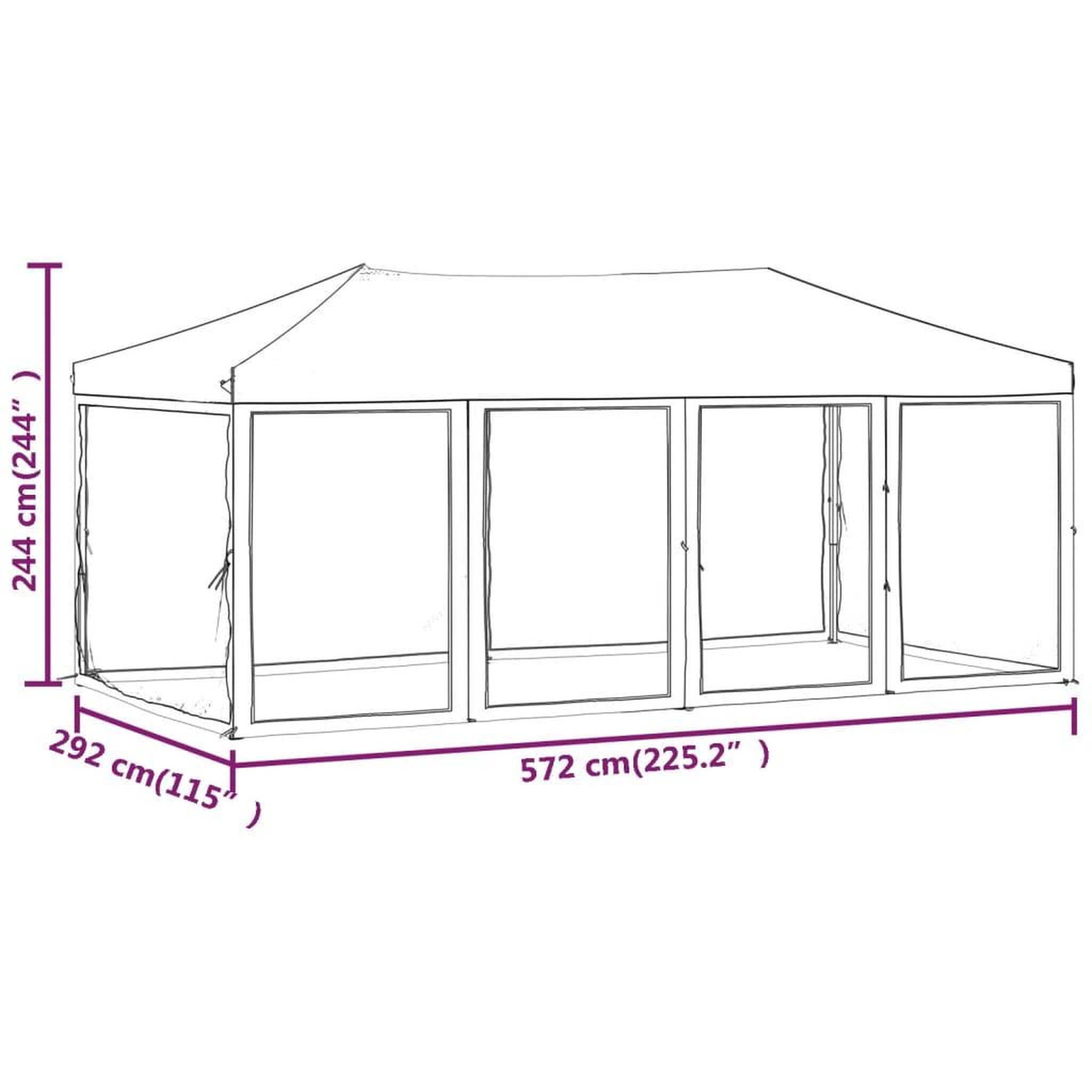 Voir la diapositive 6 : VIDAXL Tente de reception pliable avec parois Blanc 3x6 m