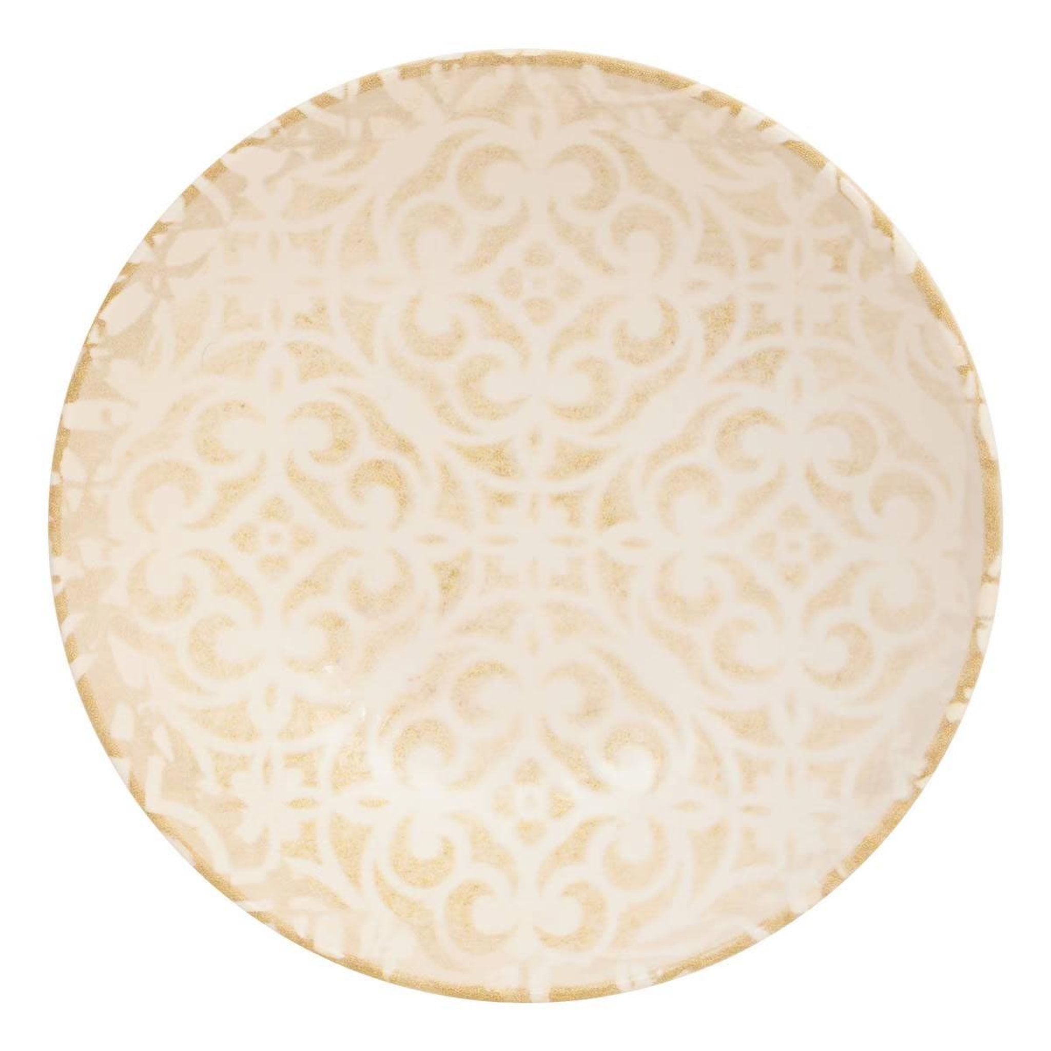 Voir la diapositive 2 : SECRET DE GOURMET Lot de 6 assiettes creuses  anna  20cm crème