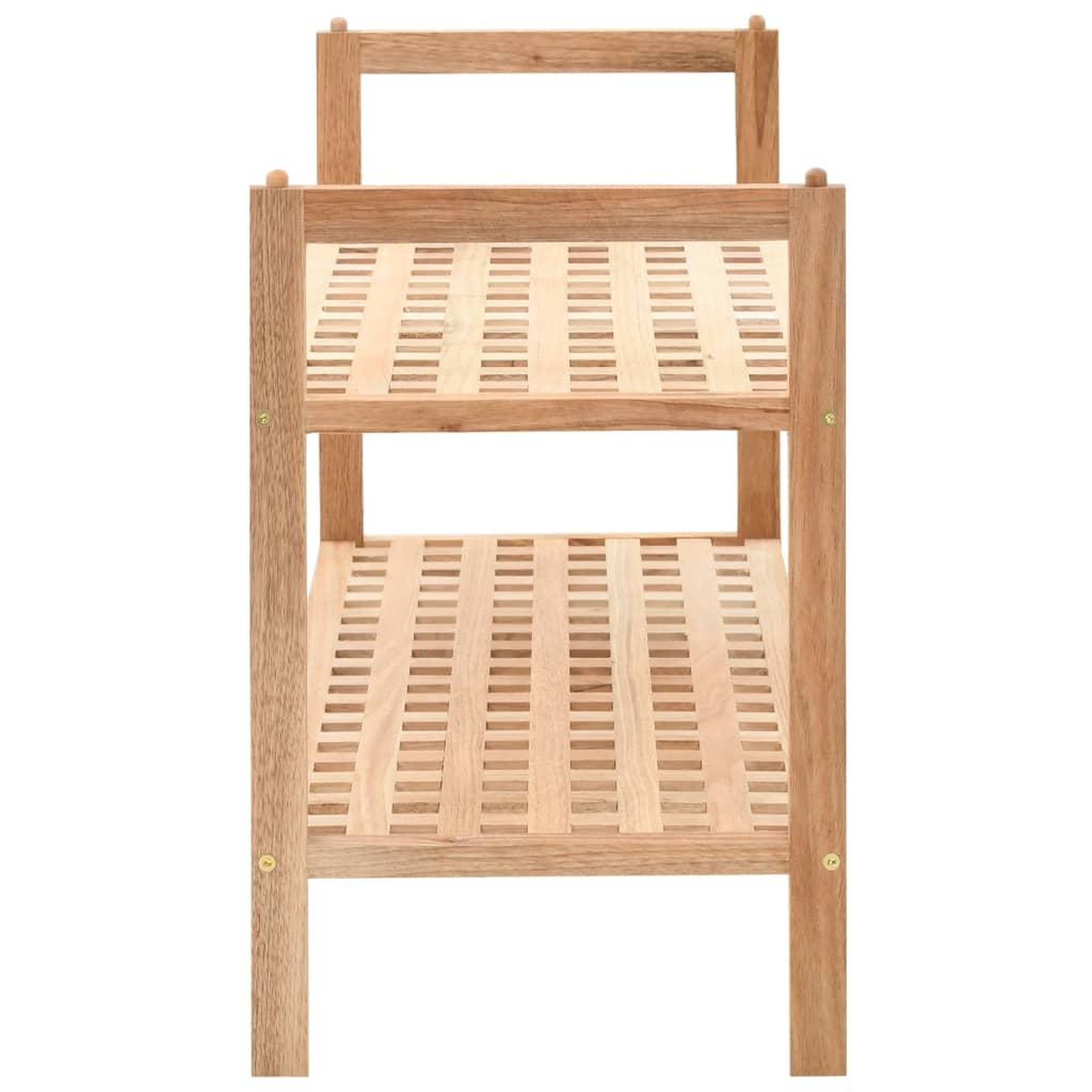 Voir la diapositive 3 : VIDAXL Etagere a chaussures Bois de noyer massif 69 x 26 x 40 cm