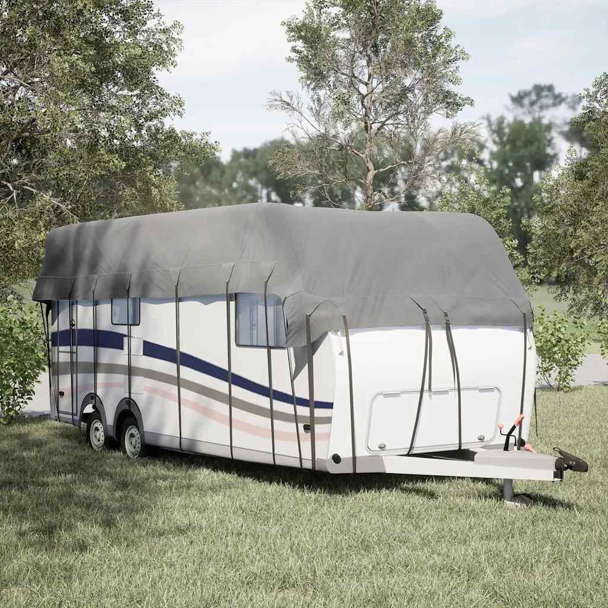 Voir la diapositive 3 : VIDAXL Housse de toit de caravane gris 800x300 cm tissu non tisse