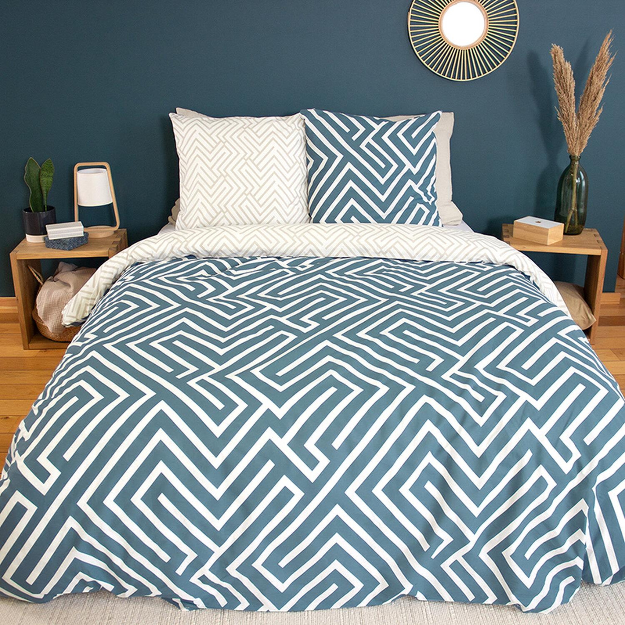 Voir la diapositive 4 : Home collection Parure De Couette 100% Coton 52 Fils, Phosy