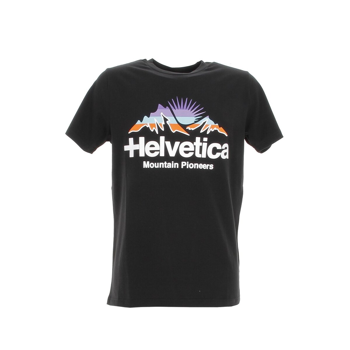 HELVETICA Tee shirt manches courtes Helvetica Mika black t-shirt  7-822
