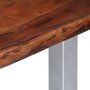 VIDAXL Table basse avec bord naturel 115x60x40 cm Bois d'acacia massif