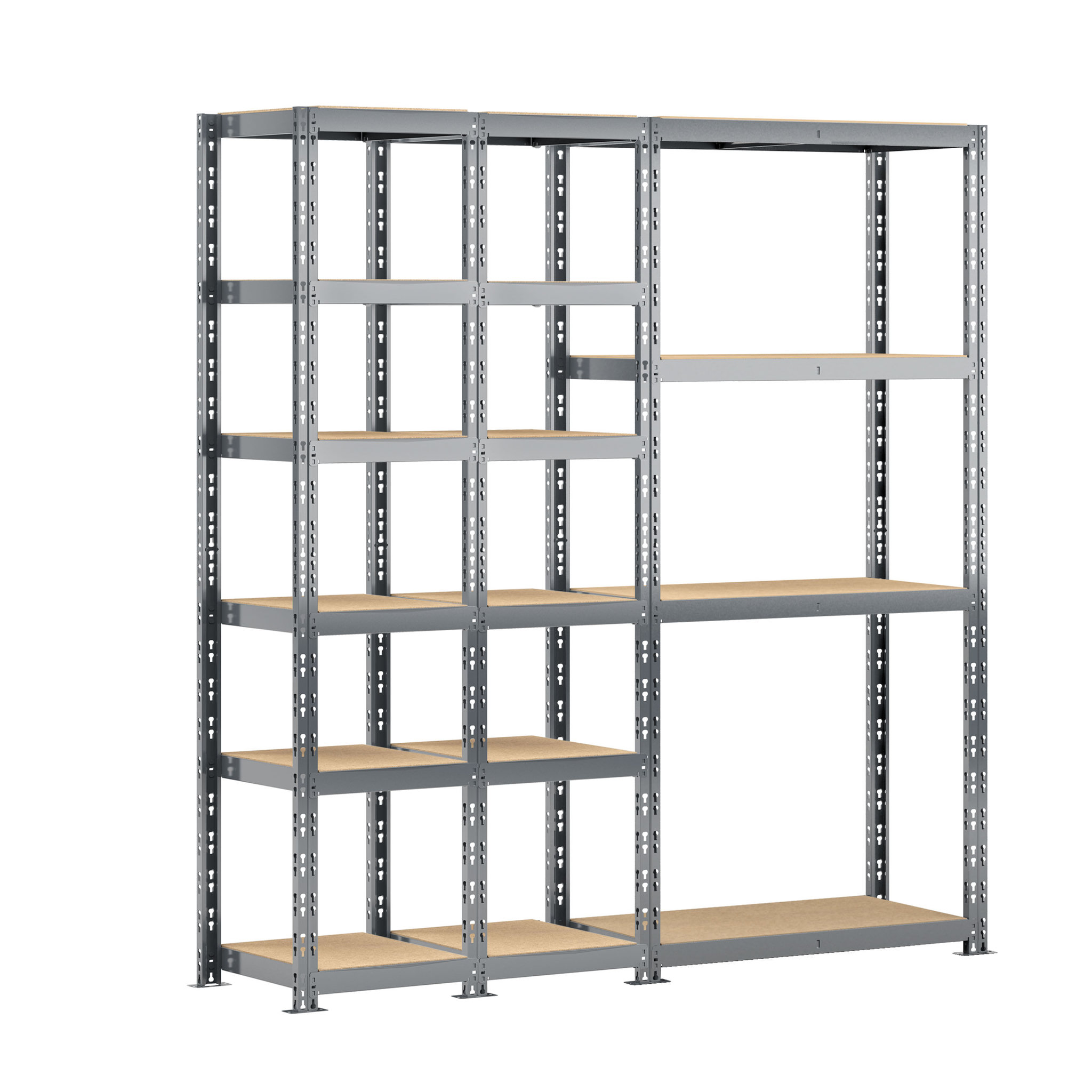 Voir la diapositive 1 : Concept rangement de garage MODULÖ STORAGE SYSTEME EXTENSION 3 étagères -16 plateaux longueur 200 cm