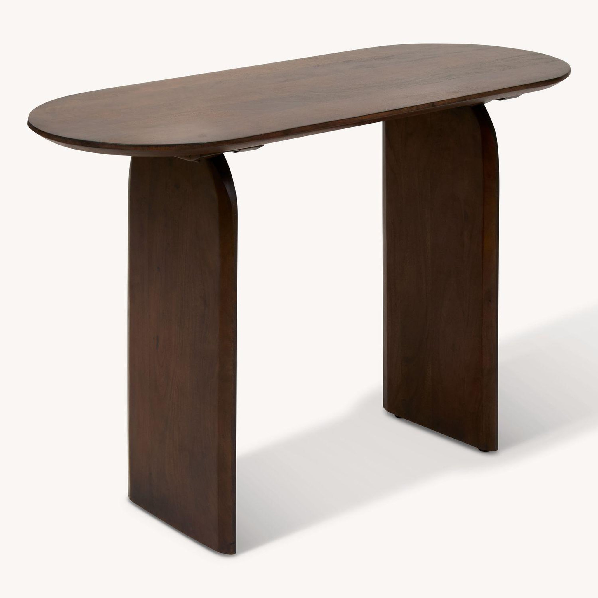 Voir la diapositive 3 : ATMOSPHERA Console ovale en acacia isana - marron
