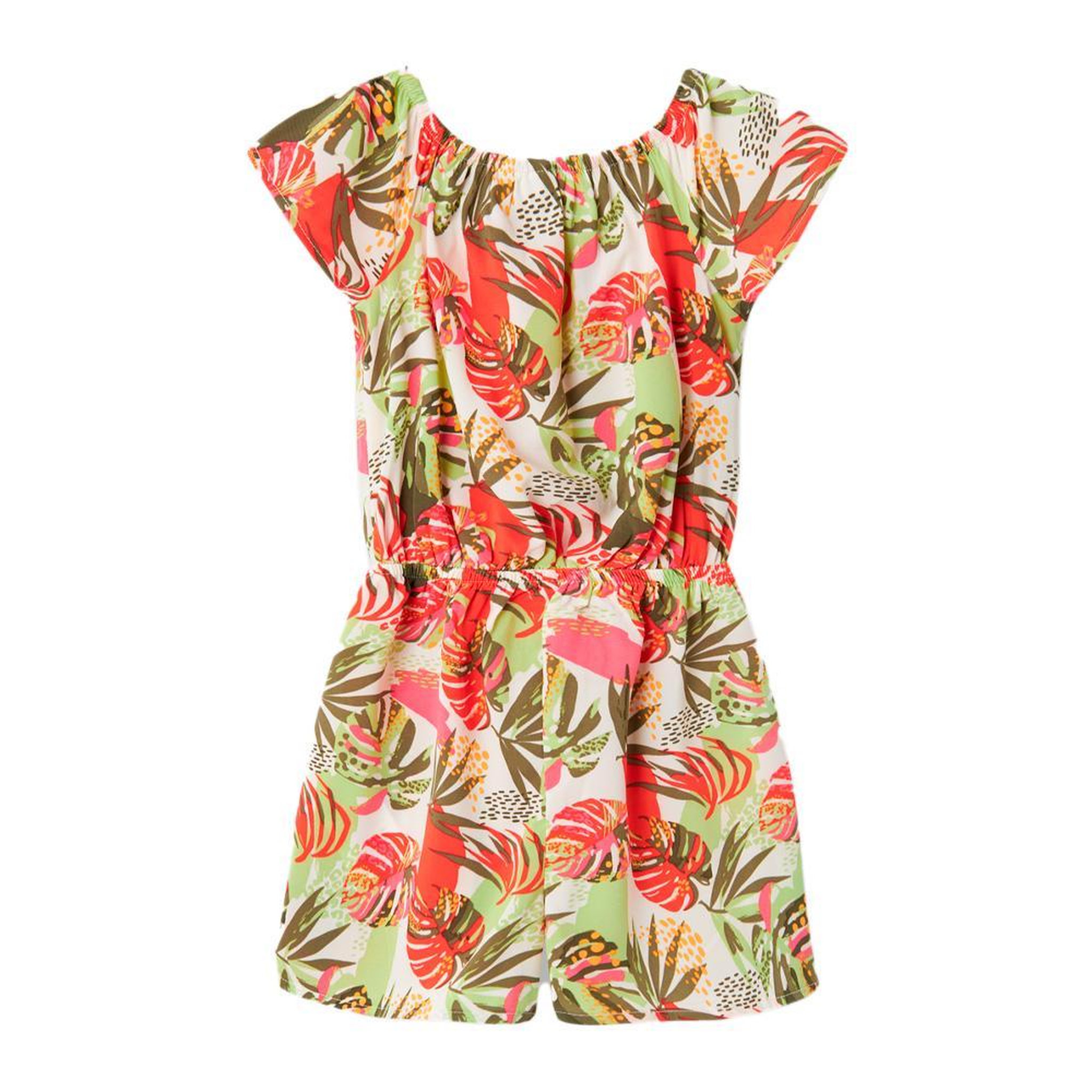 Voir la diapositive 2 : NAME IT Combi-Short Imprimé Vert/Rose Fille Name it Vinaya