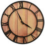 Voir la diapositive 2 : VIDAXL Horloge murale 39 cm Marron et noir MDF et fer