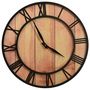Voir la diapositive 2 : VIDAXL Horloge murale 39 cm Marron et noir MDF et fer