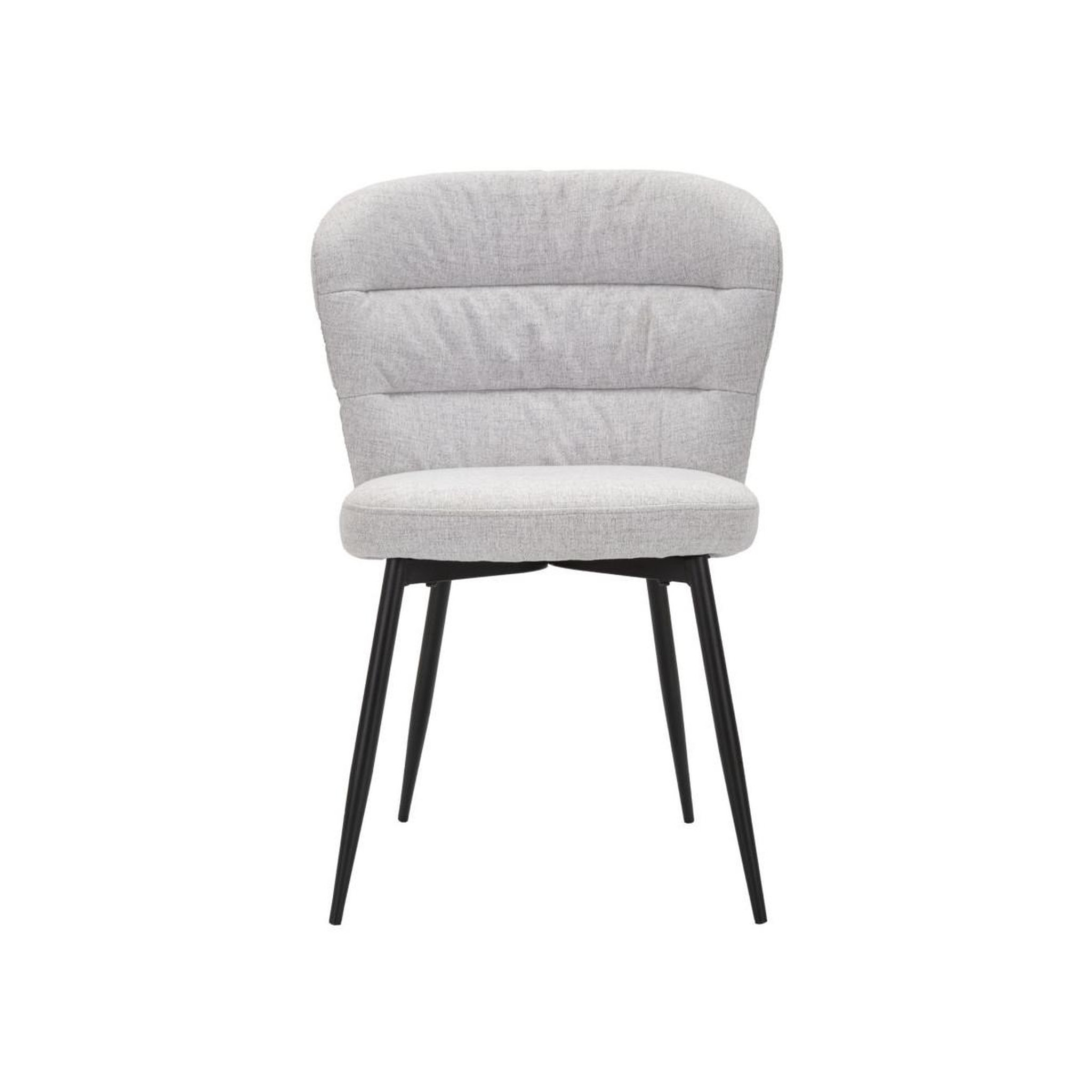 Voir la diapositive 3 : Paris Prix Lot de 2 chaises en tissu  losanna  85cm gris