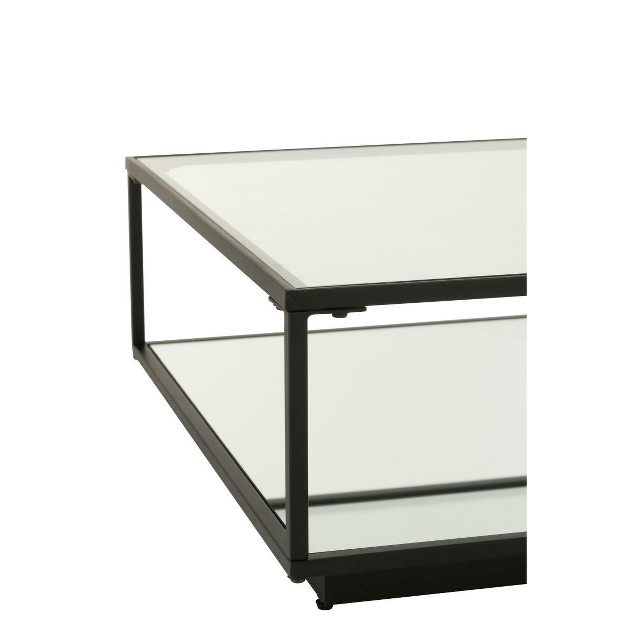 Voir la diapositive 6 : J-LINE Table basse en verre  lorie  80cm noir