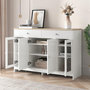 Voir la diapositive 5 : MERAX Buffet 4 porte(s) 2 tiroir(s) - 120 cm blanc mdf