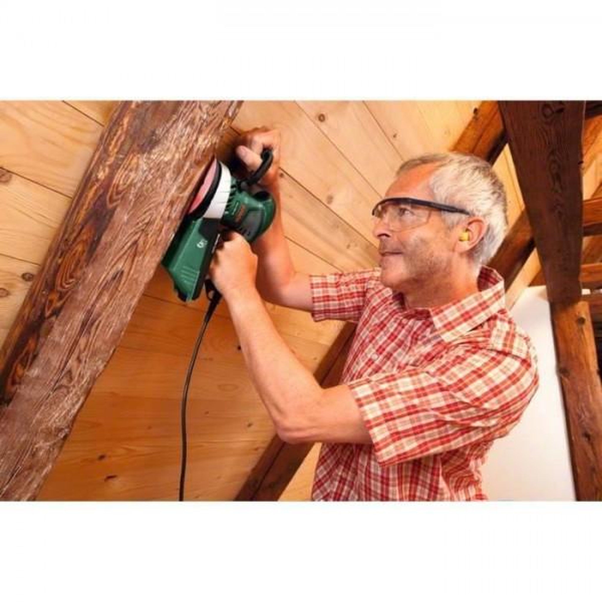 Voir la diapositive 5 : BOSCH Ponceuse excentrique filaire Bosch - PEX 400 AE (350W, livrée avec coffret de rangement, 1 paper assistant, 1 papier abrasif G