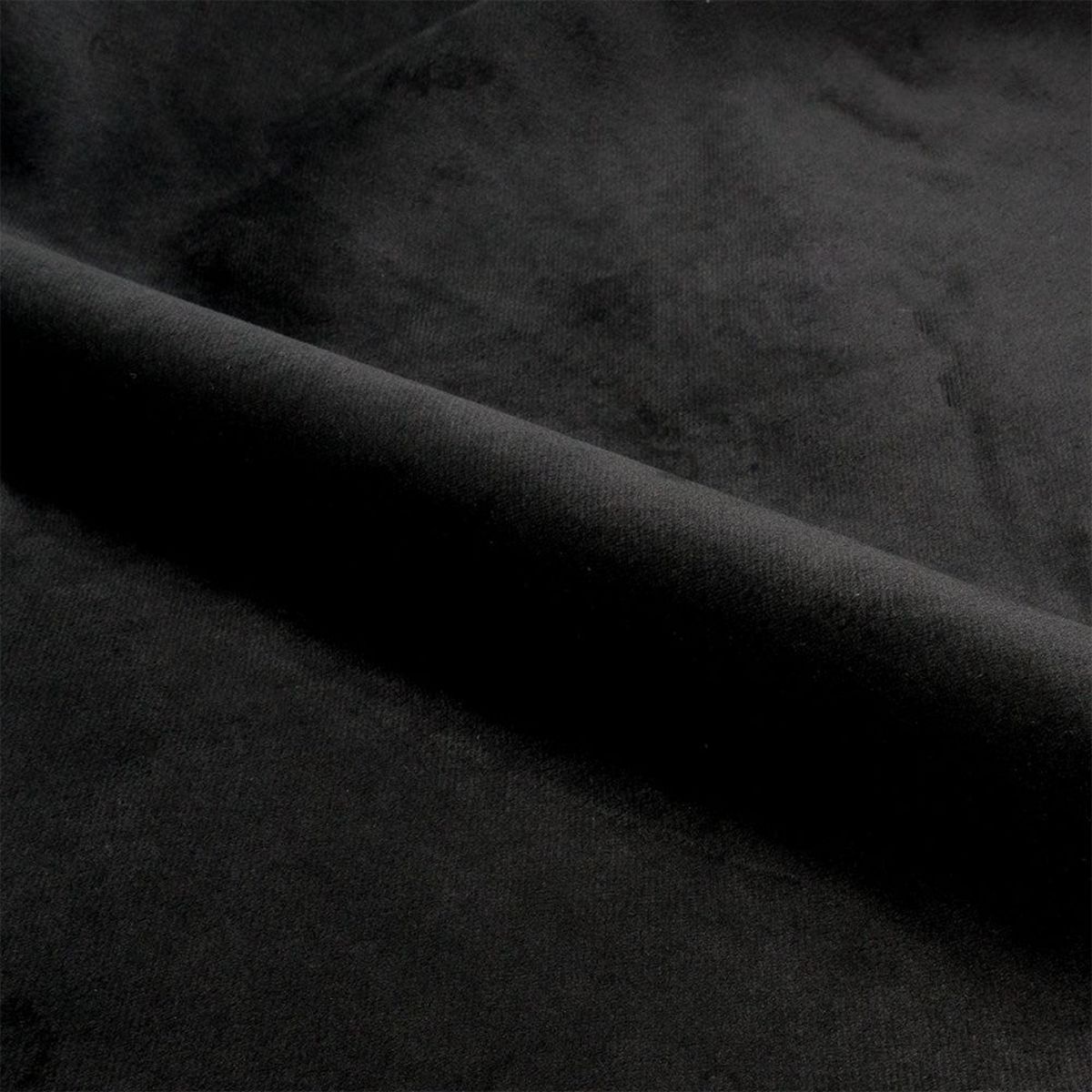 Rendez vous déco Lot de 2 chaises en velours noir et pieds en métal doré - Gaspard