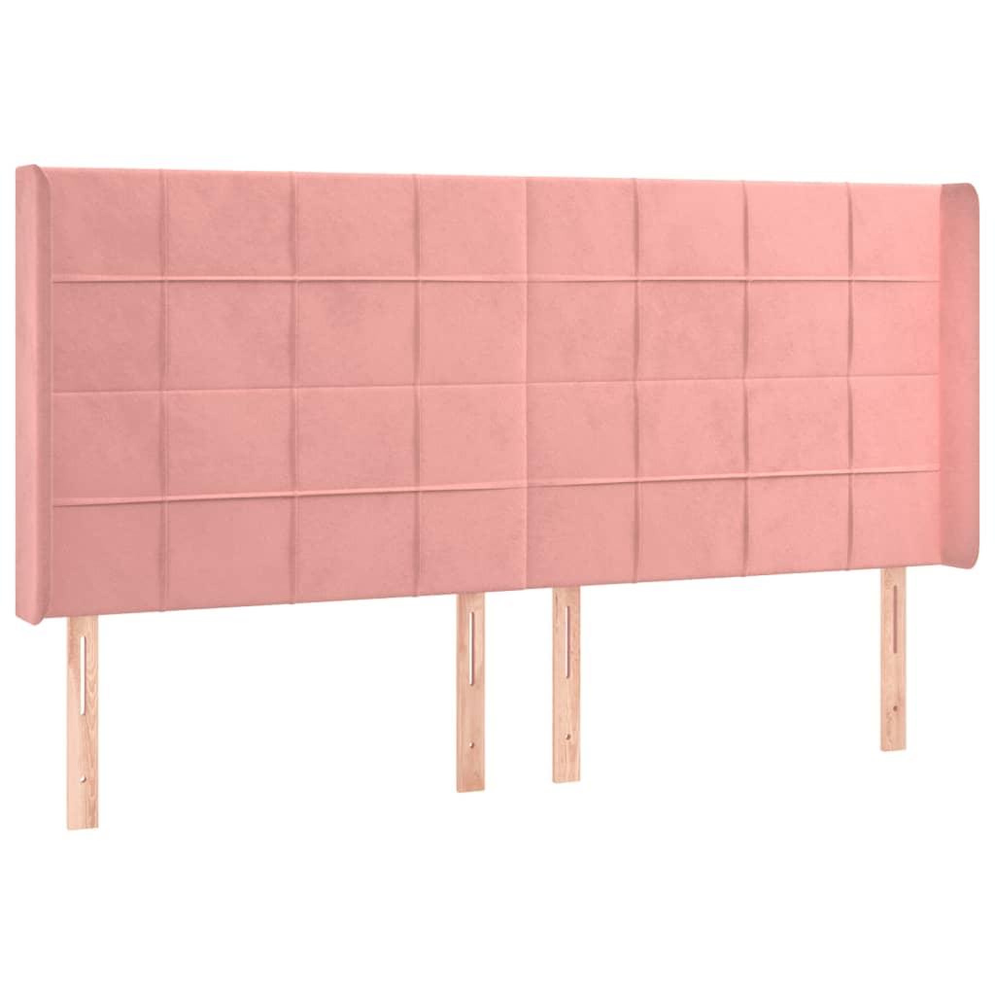 Voir la diapositive 3 : VIDAXL Tete de lit a LED Rose 203x16x118/128 cm Velours