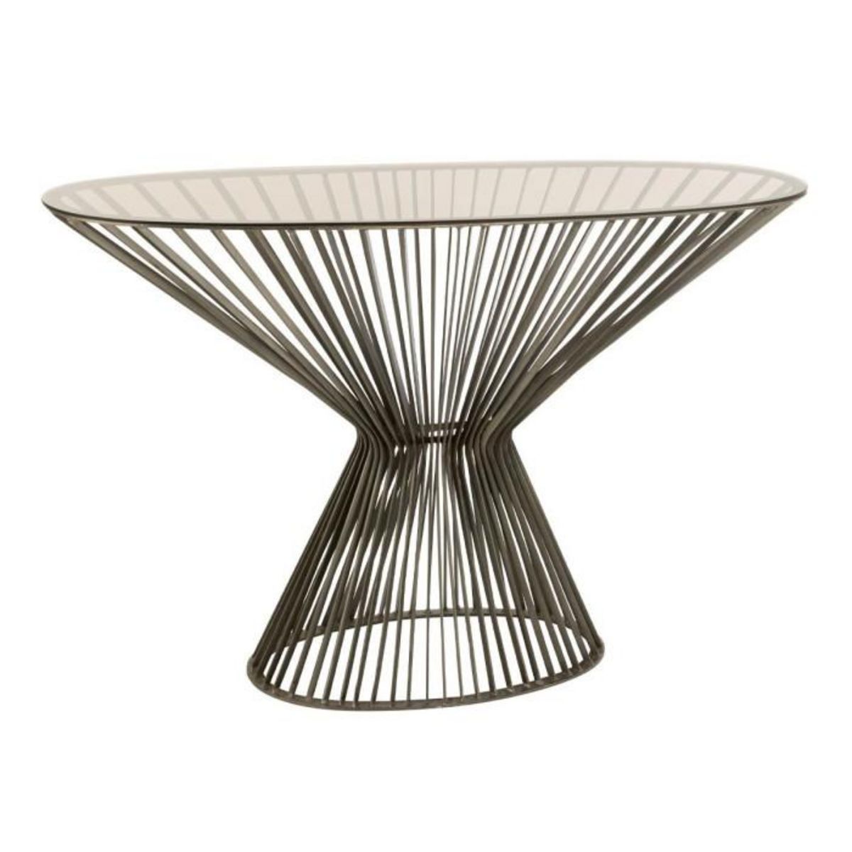 Paris Prix Console Design en Métal  Barreaux  121cm Gris