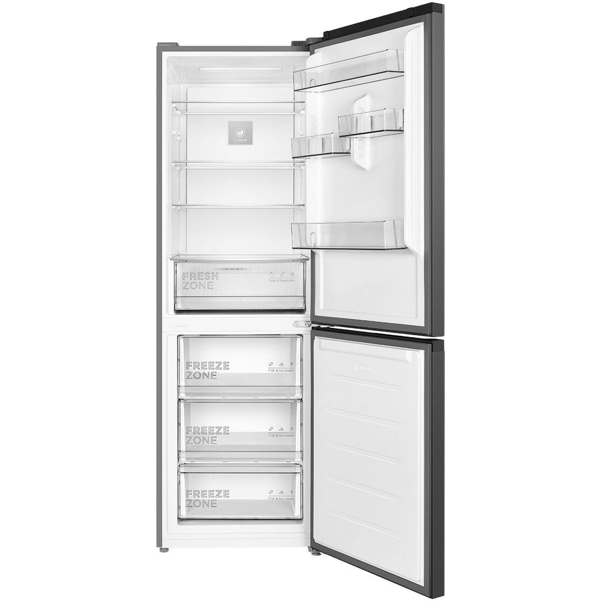 Voir la diapositive 3 : TCL Réfrigérateur combiné RF340BSD0