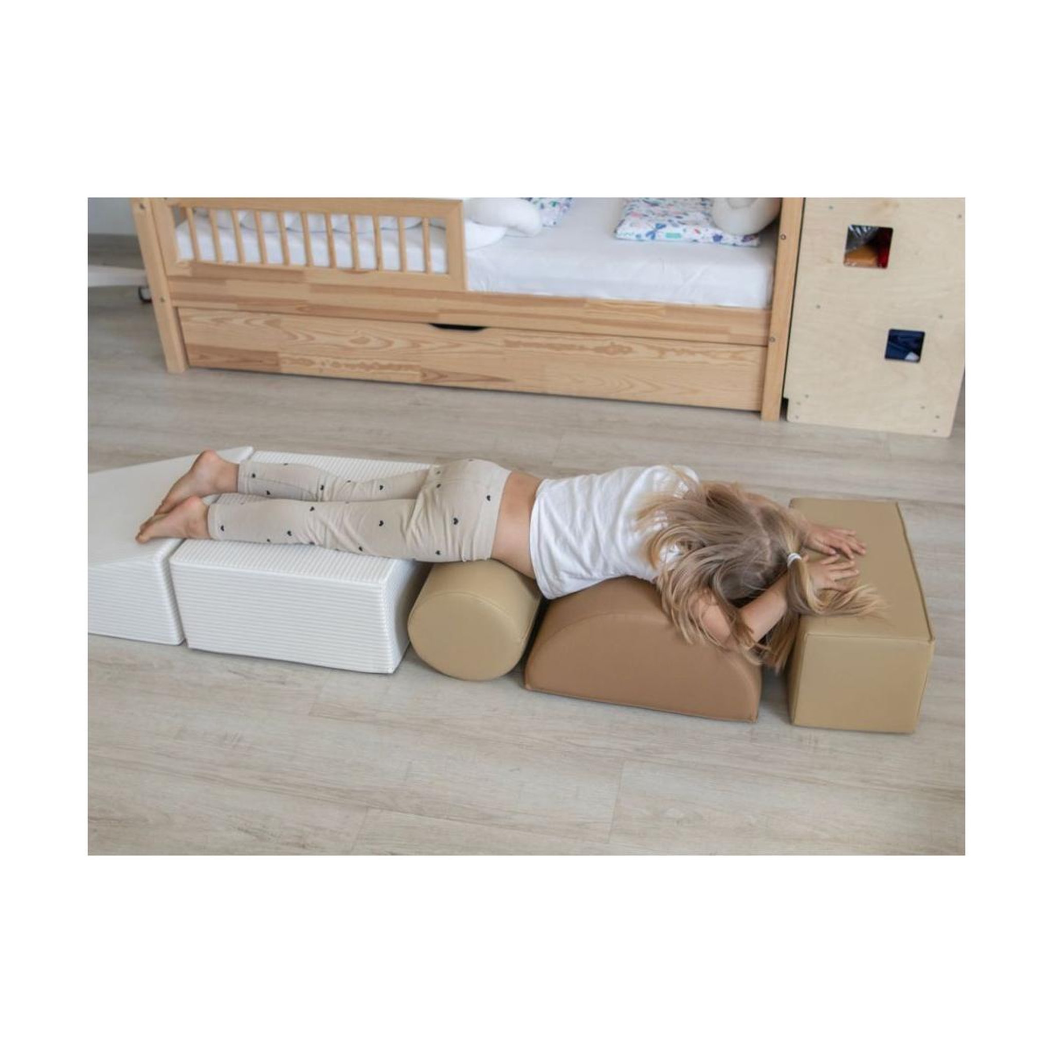 Voir la diapositive 2 : ELINELI Blocs de mousse beige aire de jeux