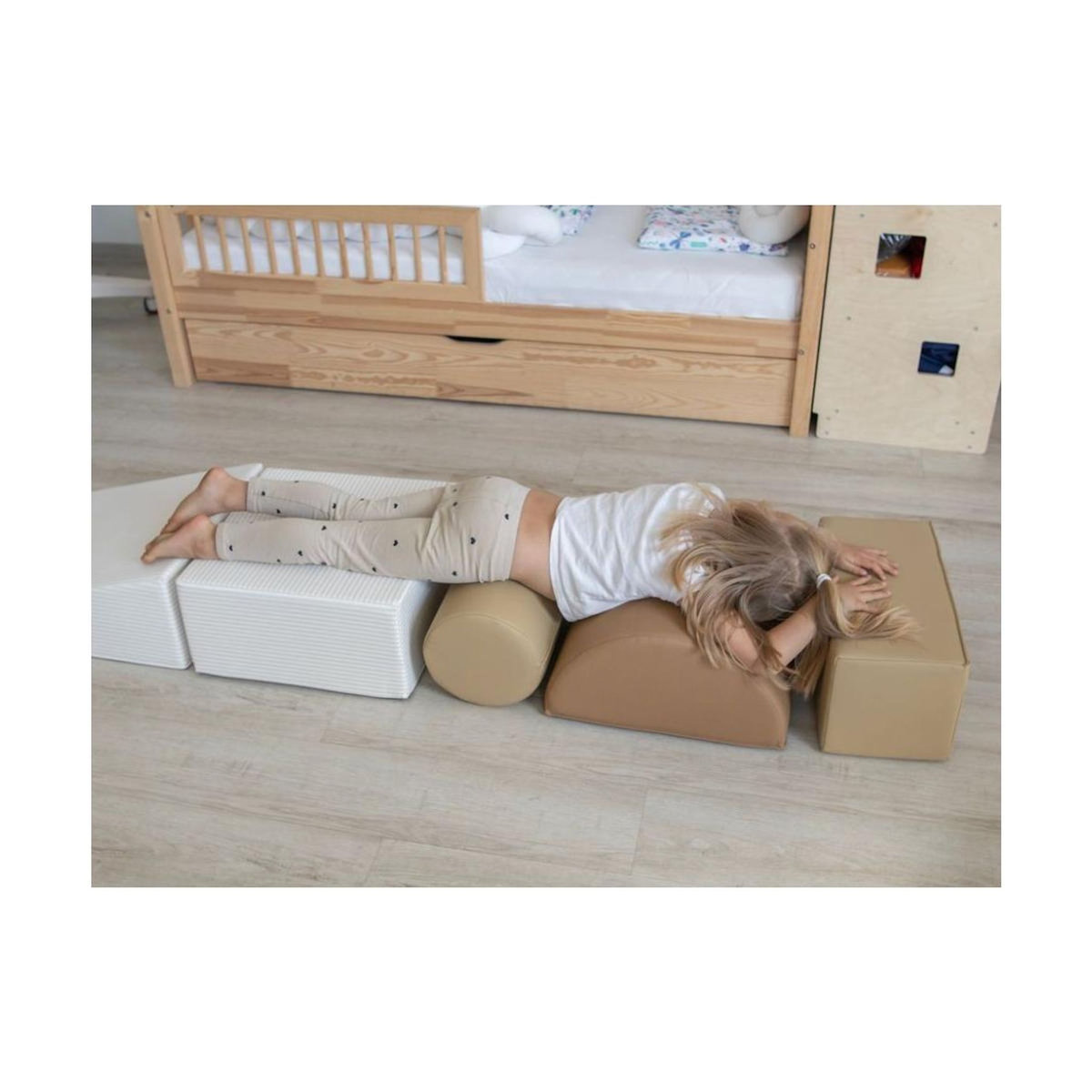 ELINELI Blocs de mousse beige aire de jeux