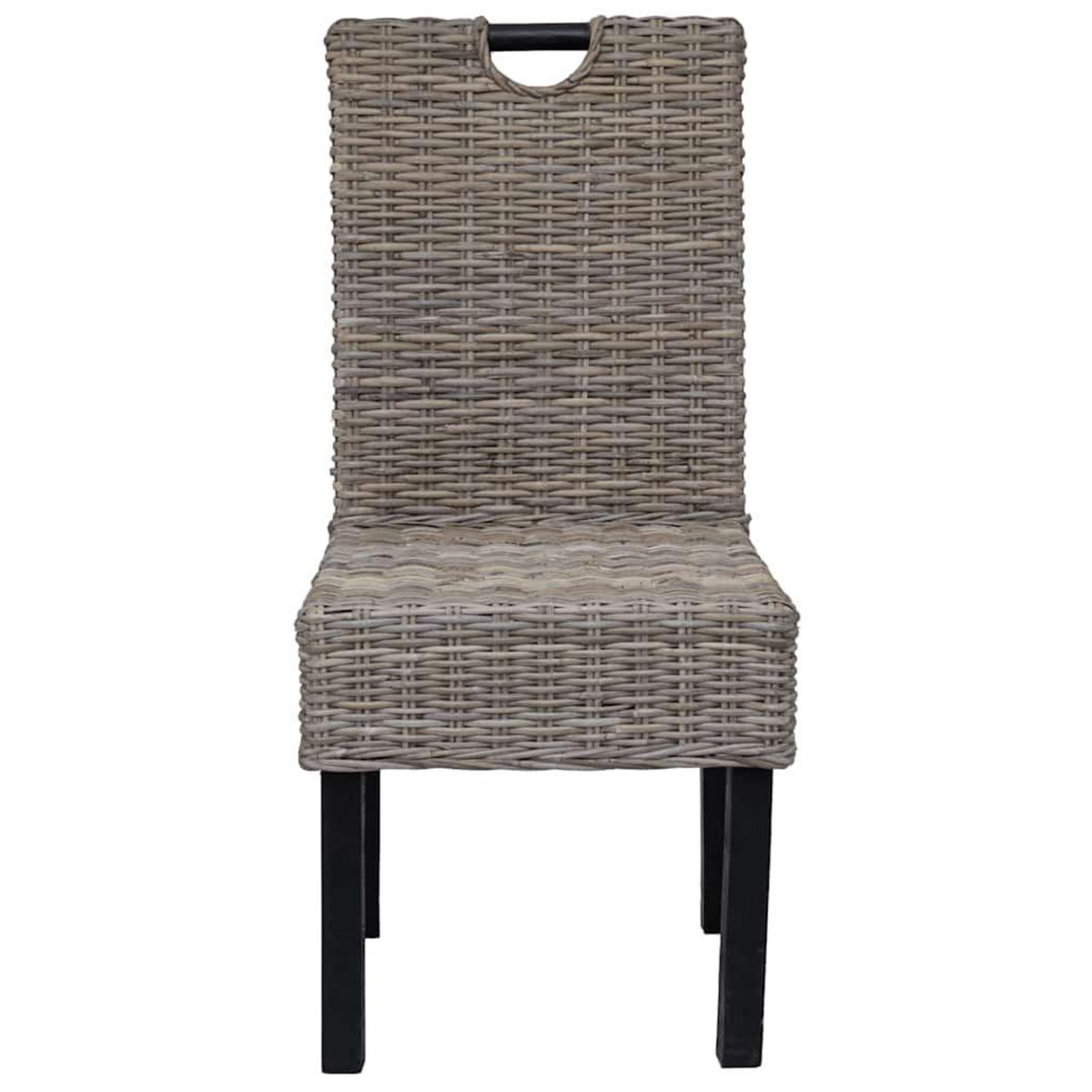 VIDAXL Chaises a manger lot de 6 rotin Kubu bois de manguier