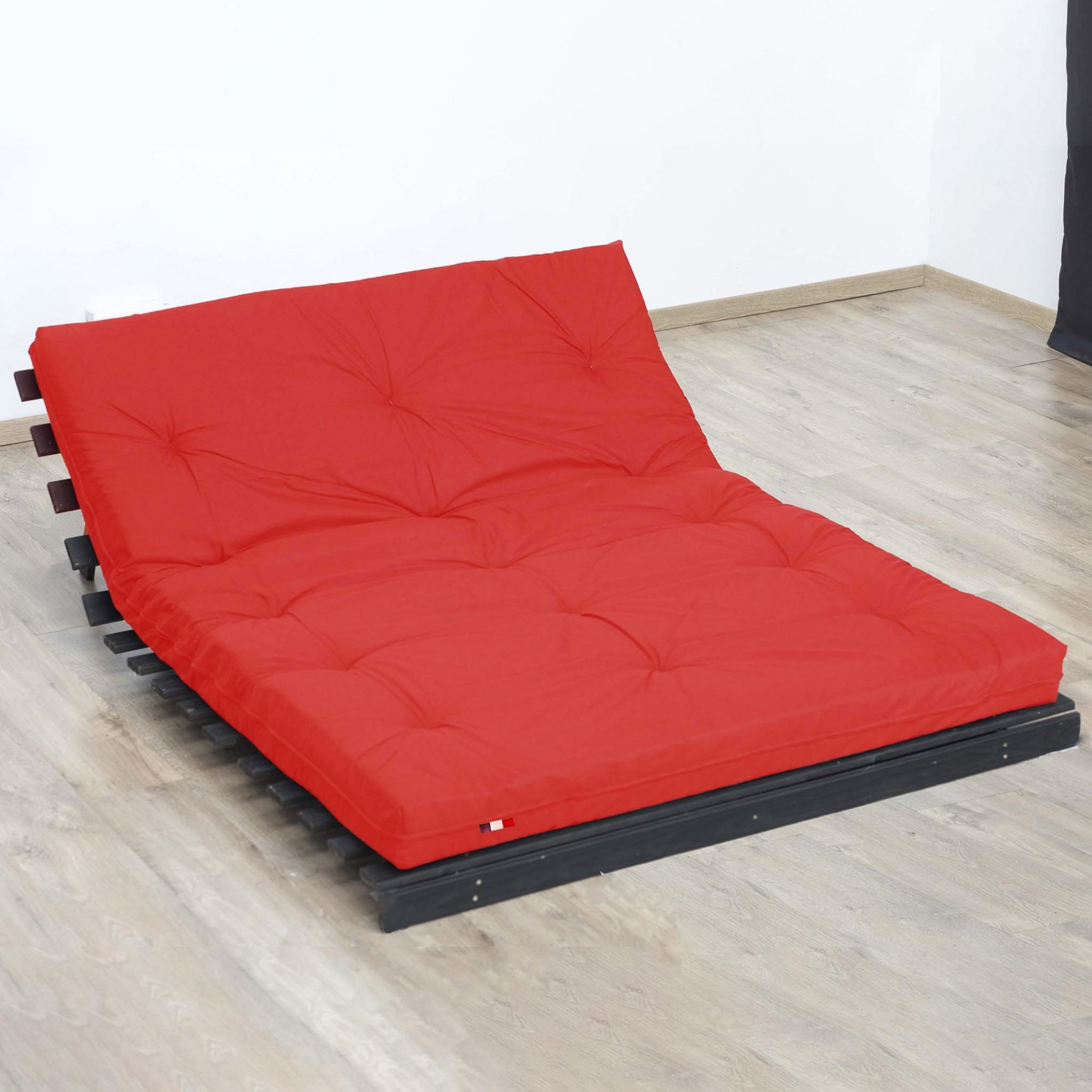 Voir la diapositive 2 : IDLITERIE Matelas futon coton et fibres recyclés, fabriqué en France