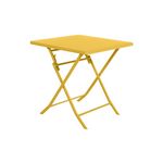 HESPERIDE Table de jardin carrée Greensboro 70 x 70 cm Moutarde - Hespéride