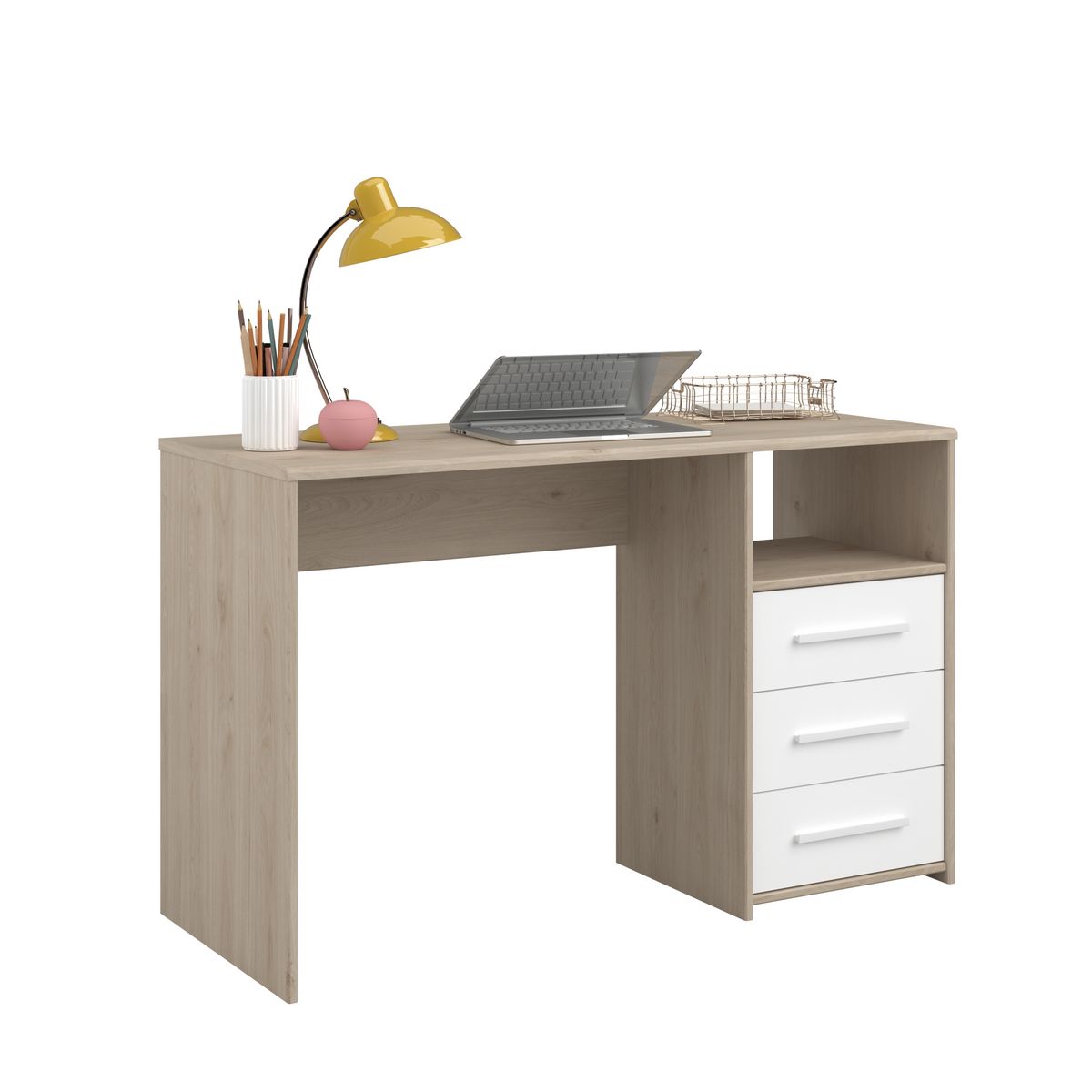 Bureau enfant/junior  3 tiroirs L120cm NORWAY