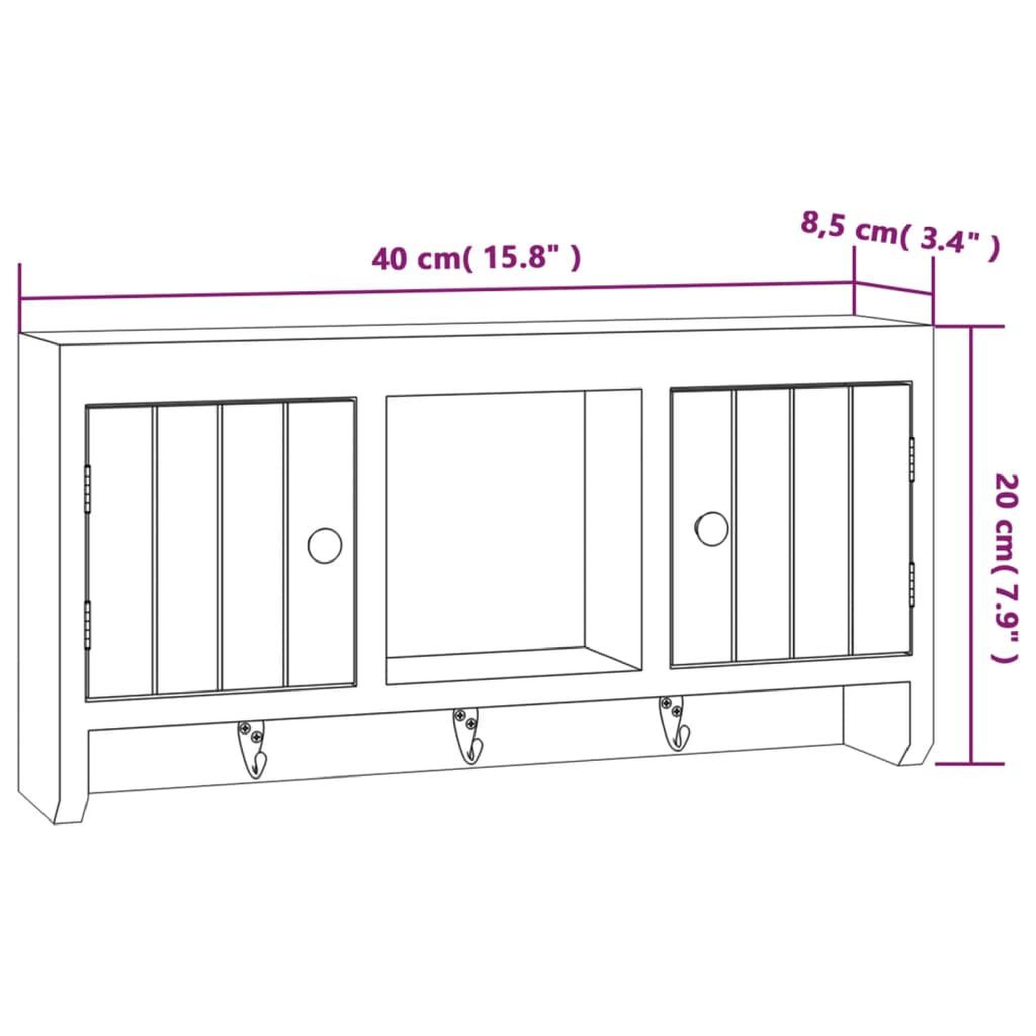 Voir la diapositive 6 : VIDAXL Armoire a cles Blanc 40x8,5x20 cm Bois d'ingenierie et acier