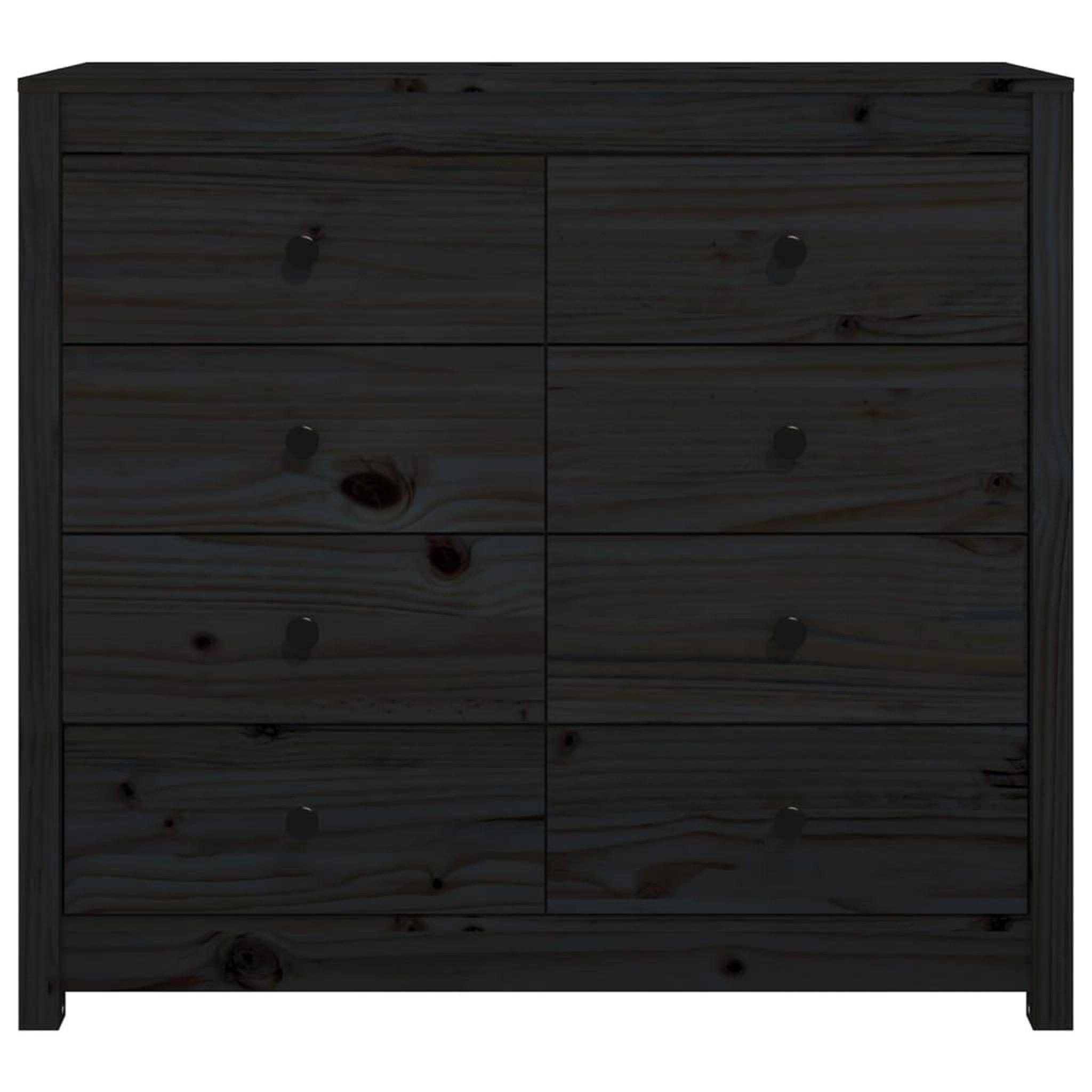 Voir la diapositive 4 : VIDAXL Armoire laterale Noir 100x40x90 cm Bois de pin massif