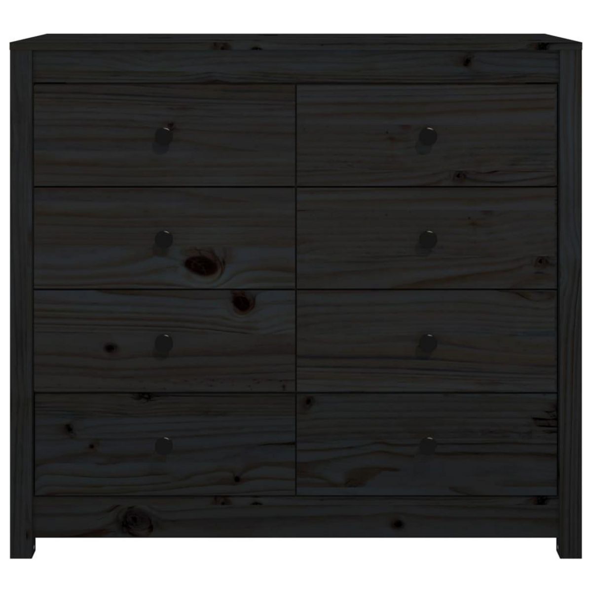 VIDAXL Armoire laterale Noir 100x40x90 cm Bois de pin massif