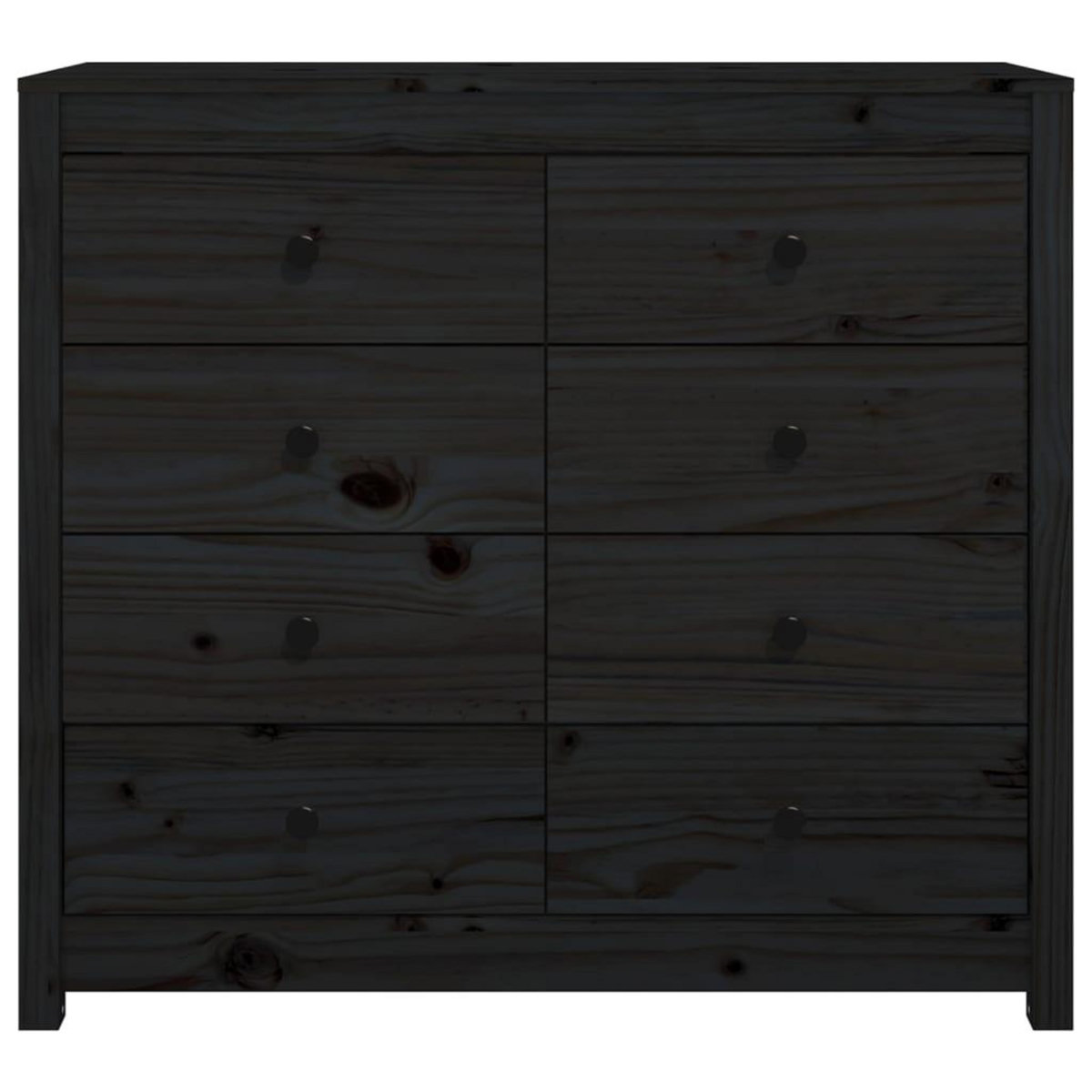 VIDAXL Armoire laterale Noir 100x40x90 cm Bois de pin massif