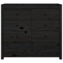 Voir la diapositive 4 : VIDAXL Armoire laterale Noir 100x40x90 cm Bois de pin massif