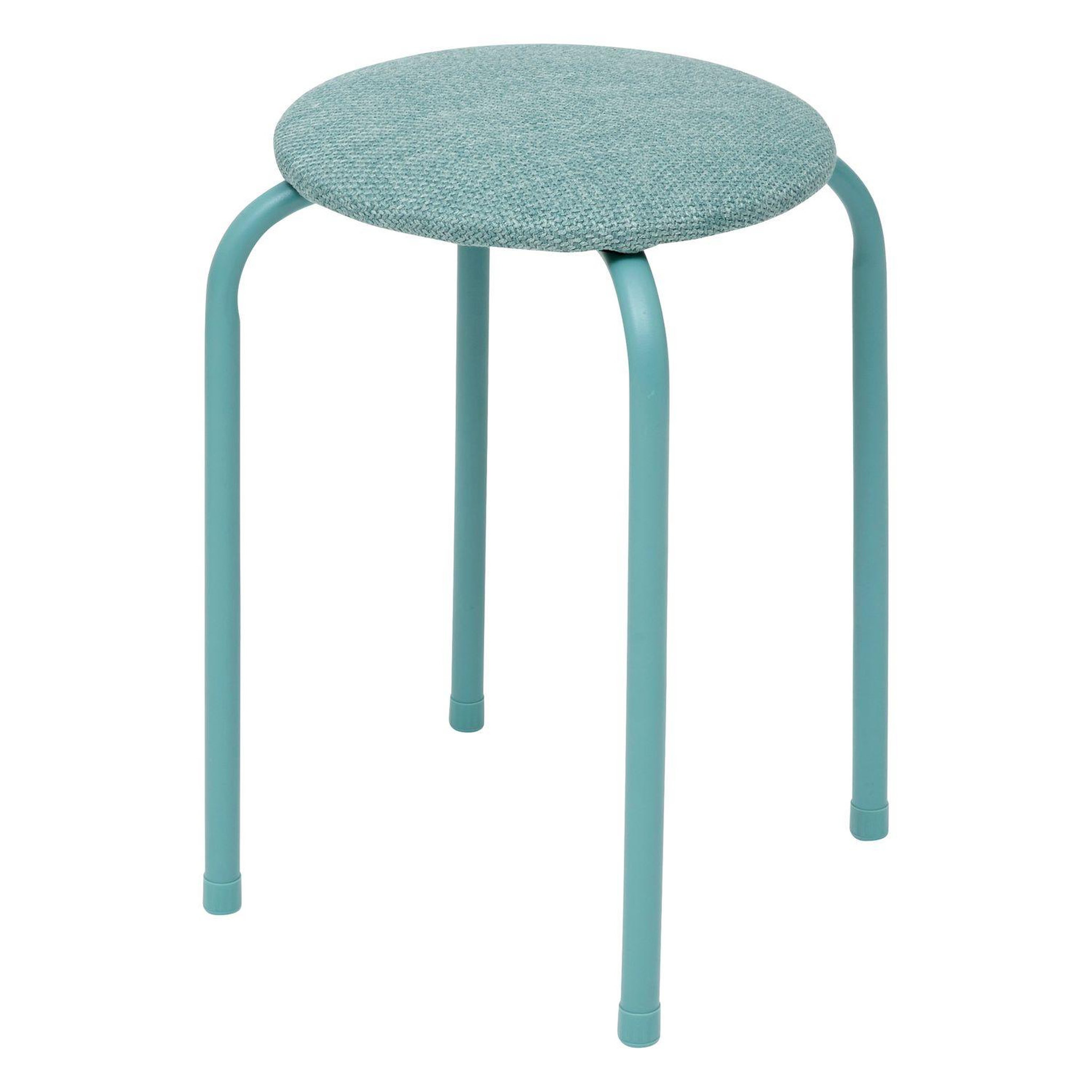 Voir la diapositive 1 : FIVE Tabouret d'appoint en métal et tissu chiné FLEXY