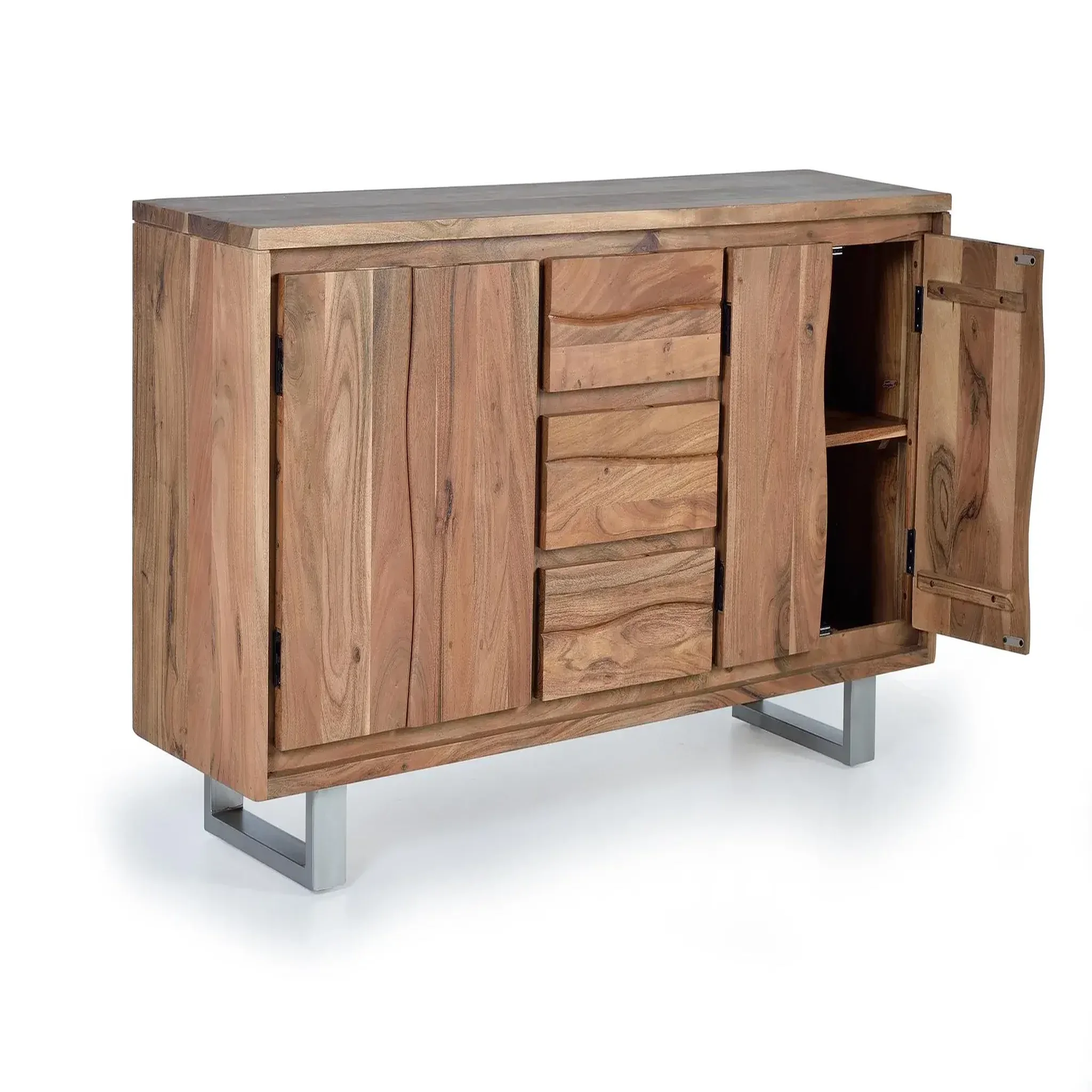 Voir la diapositive 2 : GINER Y COLOMER SL Buffet en bois d'acacia 172cm style rustique moderne