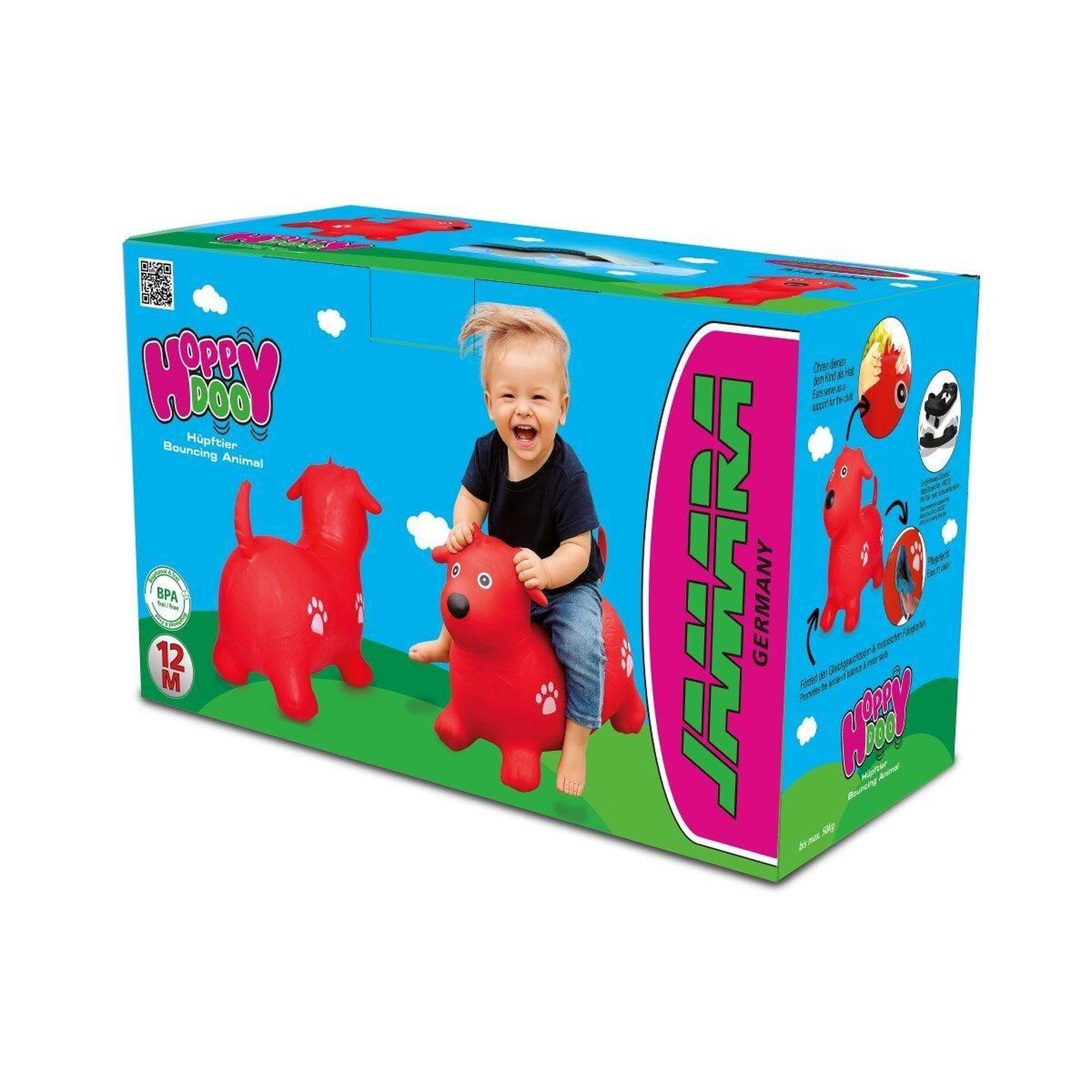 Voir la diapositive 4 : Jamara Animal rebondissante chien hoppydoo rouge avec pompe