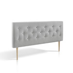 MARCKONFORT Tête de lit Oslo 150x100 cm, capitonnée Tissu Grey