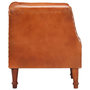 Voir la diapositive 3 : VIDAXL Chaise cabriolet marron Cuir veritable de chevre