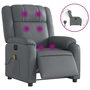 Voir la diapositive 2 : VIDAXL Fauteuil de massage inclinable electrique gris similicuir